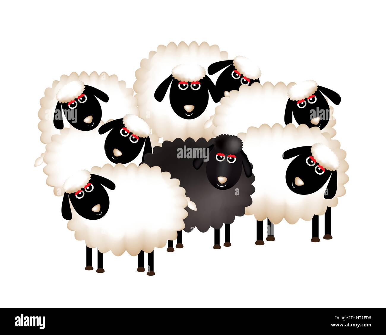 Delightful sheeps Stock Vector