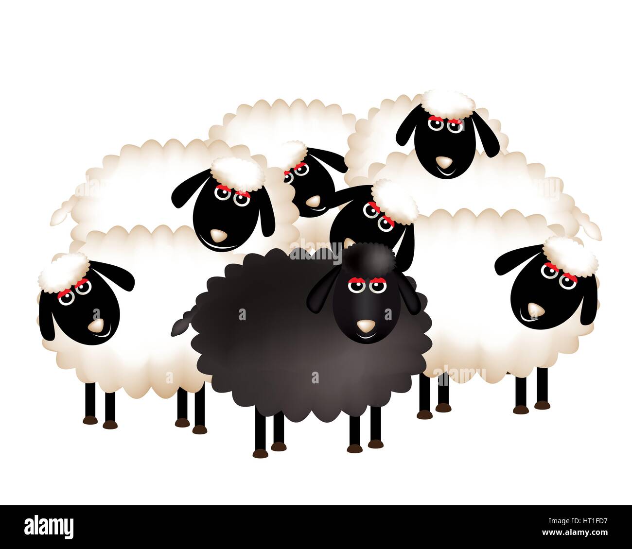 Портит стадо. Овечки черным цветом. Черная овца идиома. Чёрная овца в семье. Black Sheep идиома.