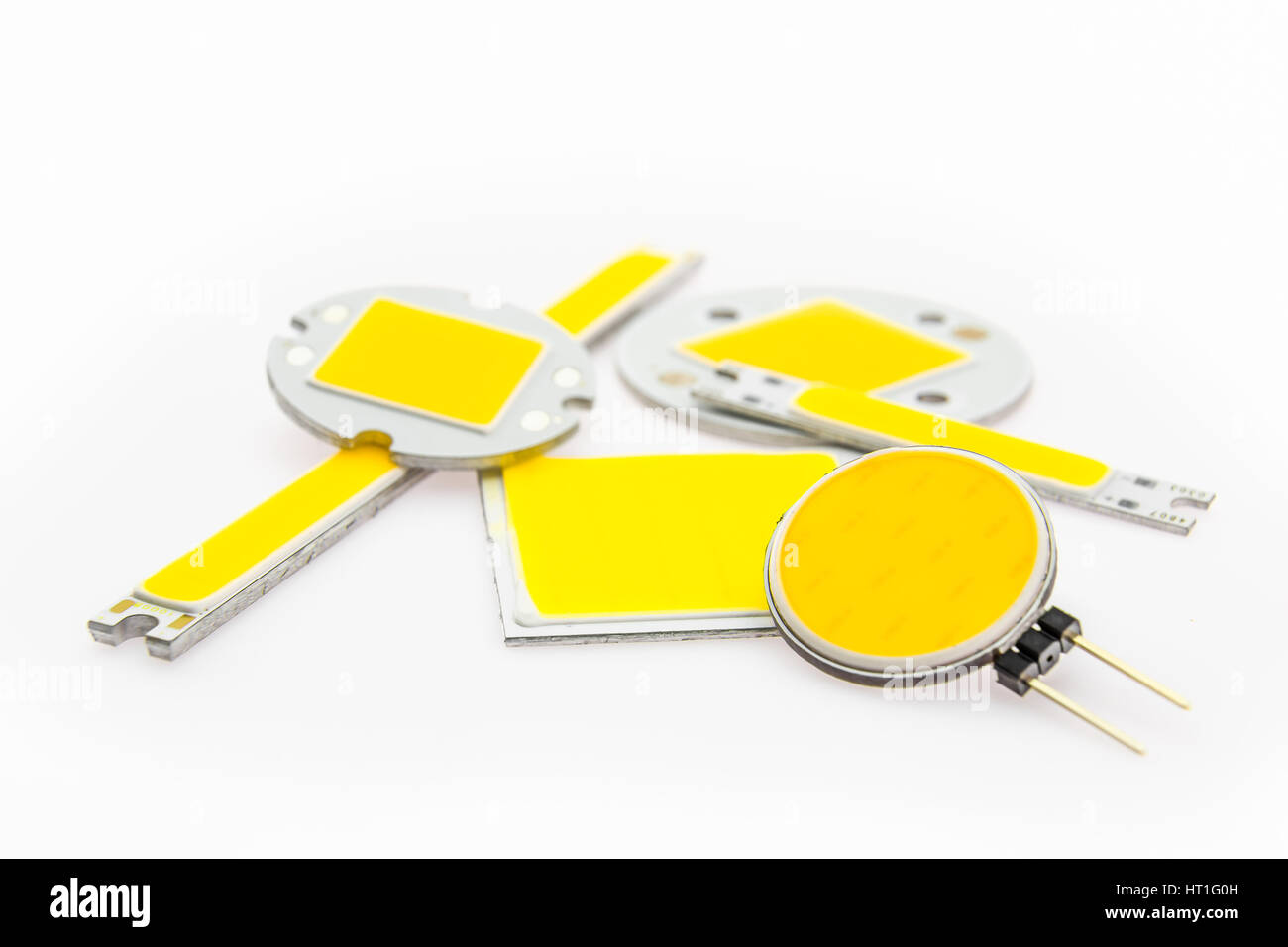 different shapes and powerful LED chips cooled solid aluminum Stock ...