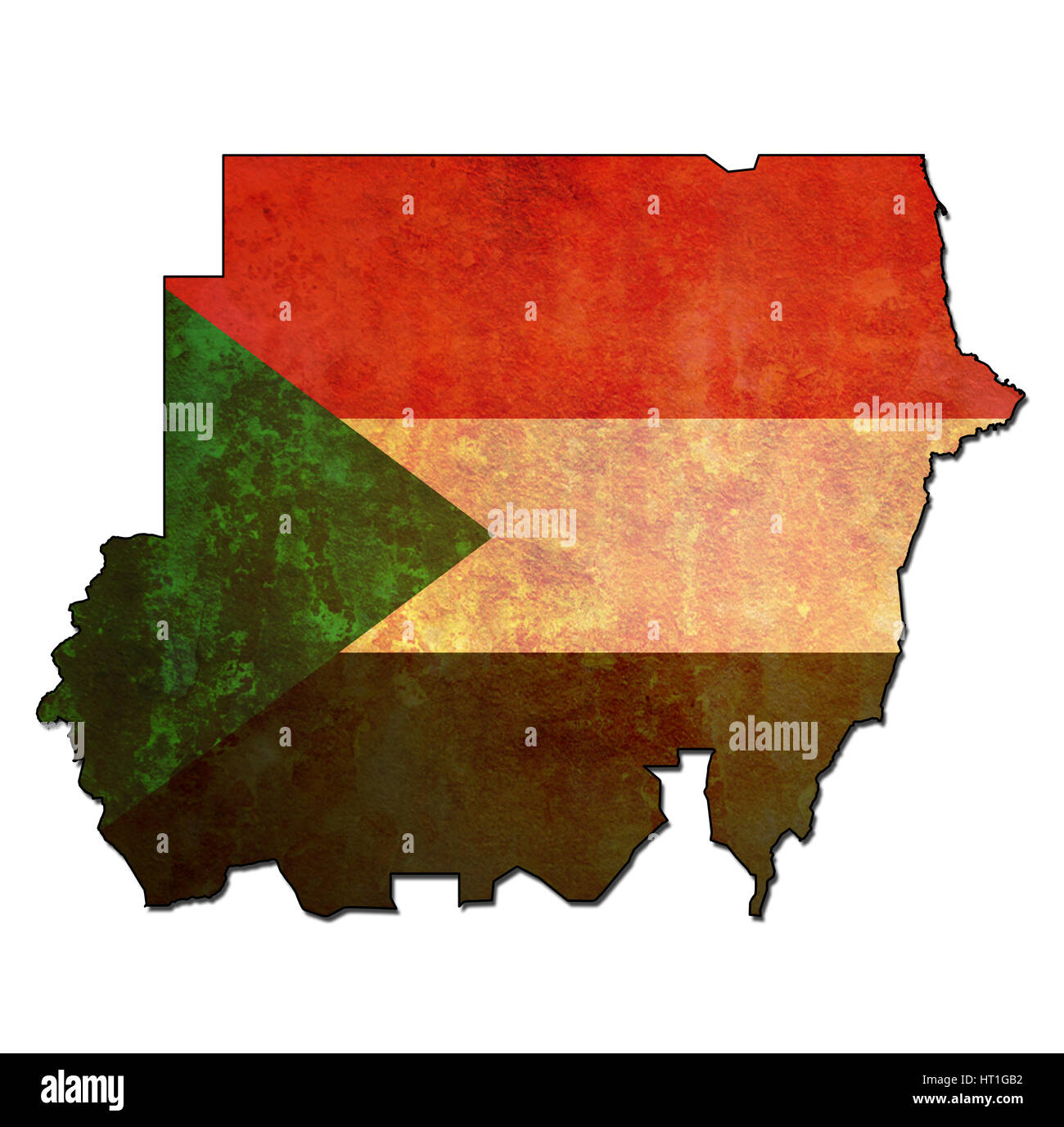Vintage Sudan Map Cut Out Stock Images & Pictures - Alamy