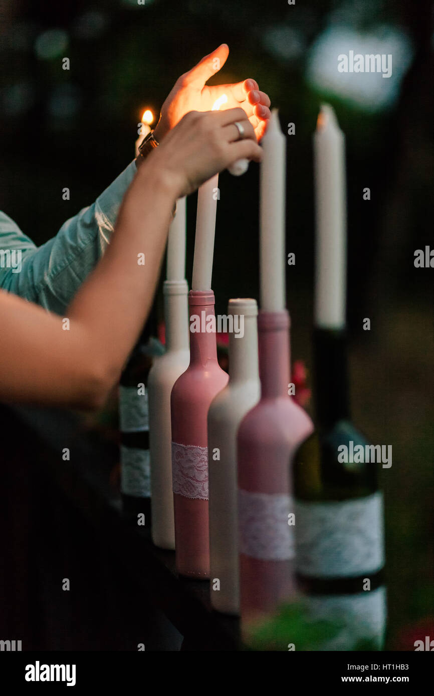 collection of candles Stock Photo Alamy