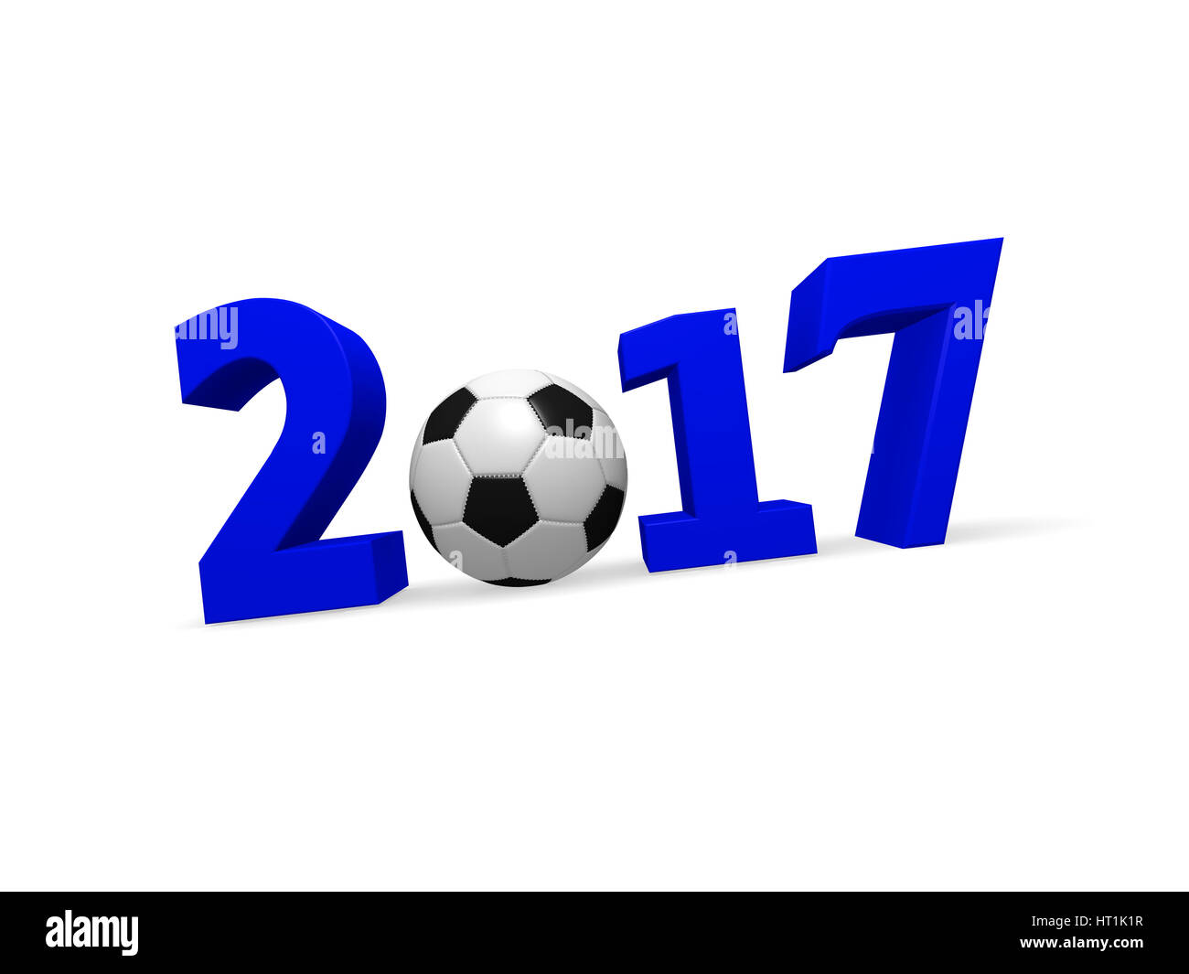 3d rendering of a soccer ball with number 2017 Stock Photo Alamy