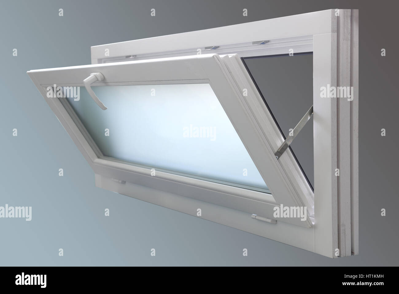 Profile on wooden window opening mechanism Stock Photo Alamy