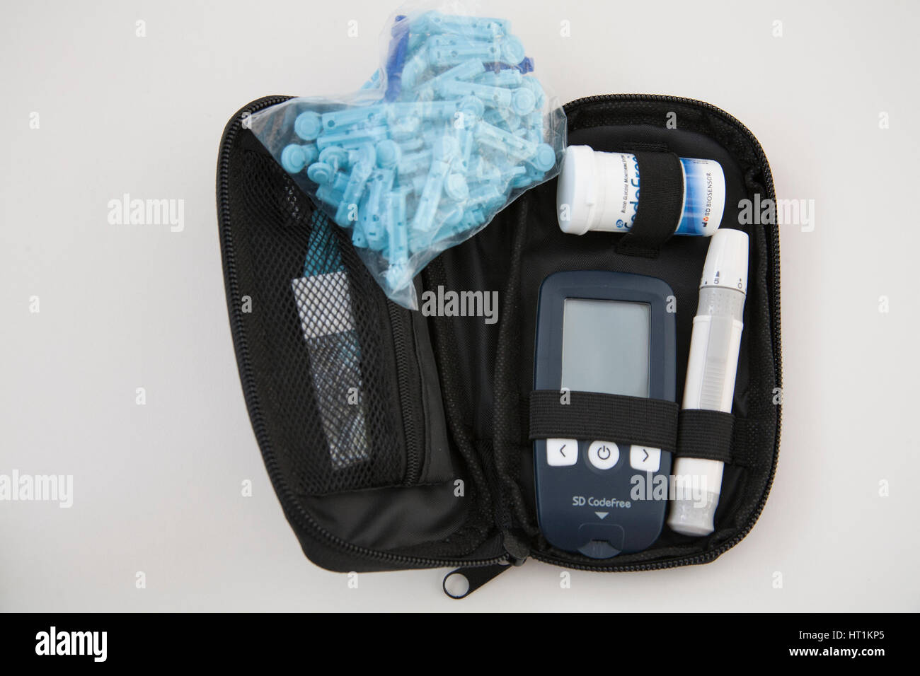 Blood Glucose Monitoring Sytem carrying case with meter blood glucose