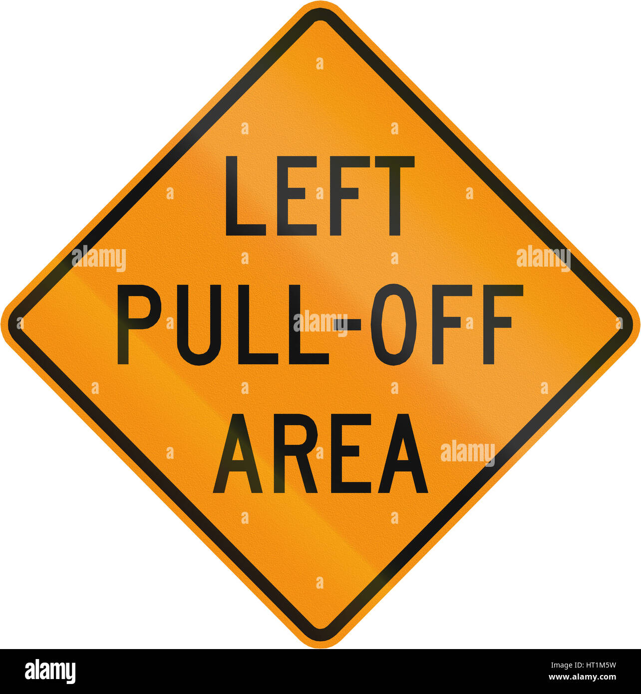 Road sign used in the US state of Virginia - Left Pull-off area Stock ...