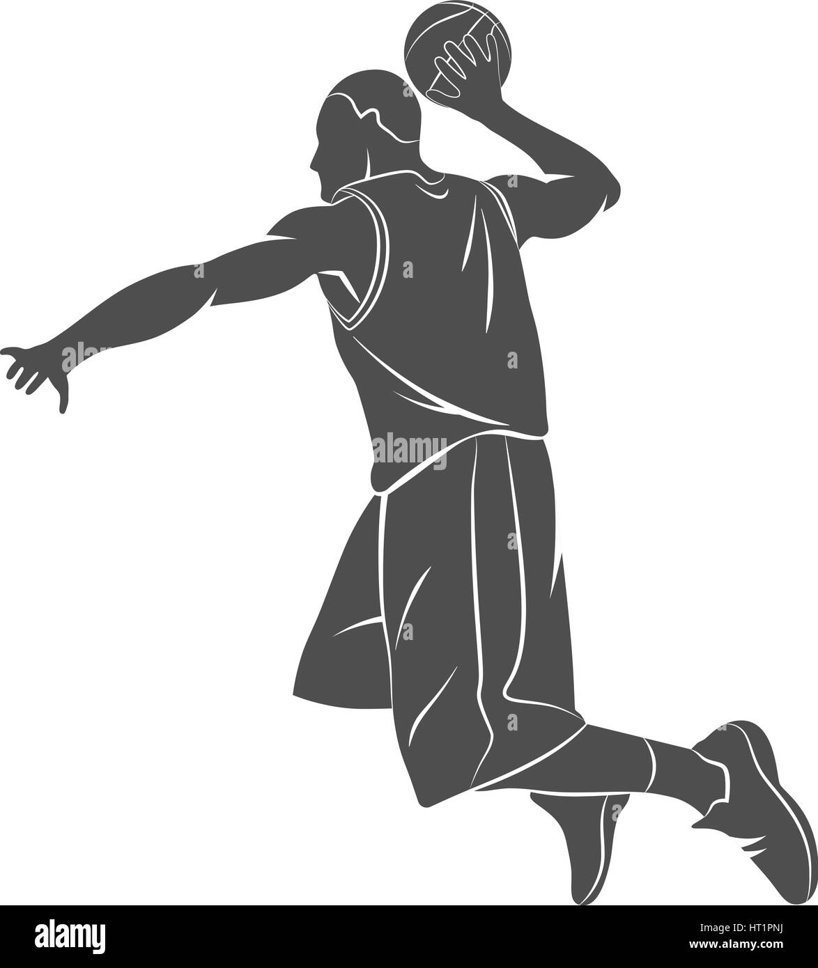 Basketball Player Ball Stock Vector Image Art Alamy