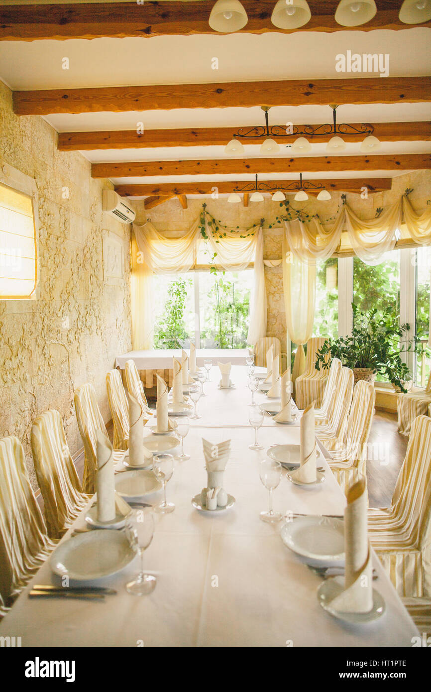 Restaurant Table Setting. Party coverage Stock Photo Alamy