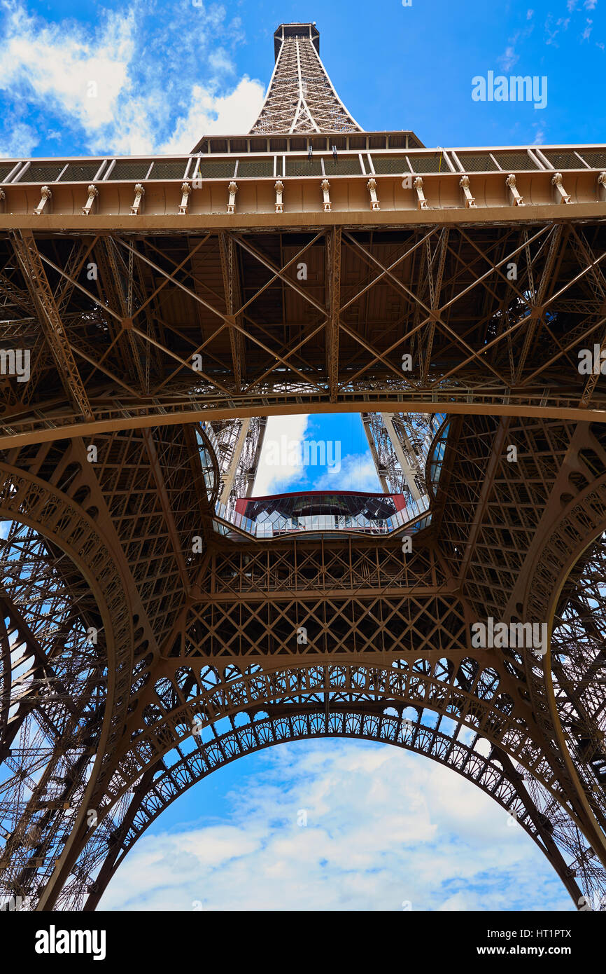Eiffel Tower in Paris at France Stock Photo