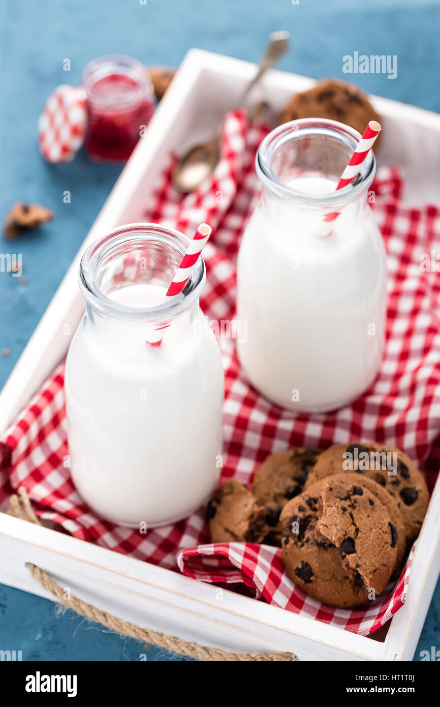 Drinking yogurt in bottles Stock Photo Alamy