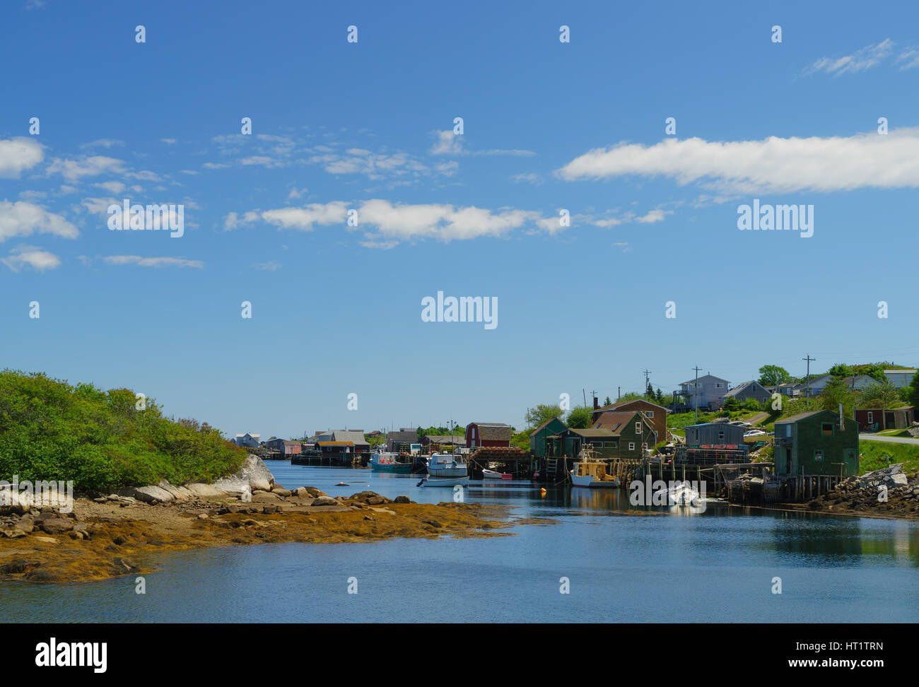 View of the fishing village of Dover on the south shore of Nova Scotia, Canada. Stock Photo
