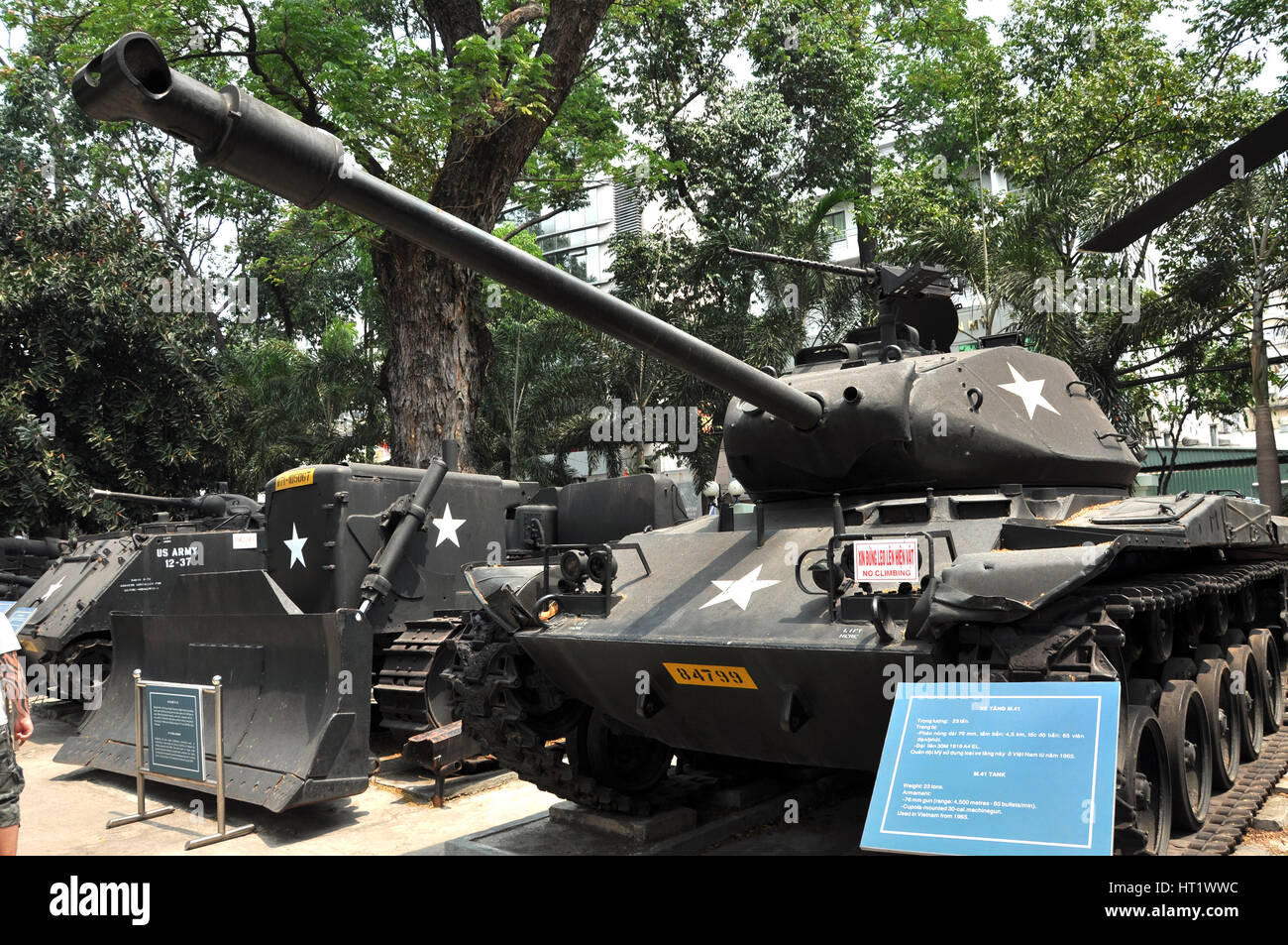 HO CHI MINH MARCH 7 US tank used in the Vietnamese War exposed in
