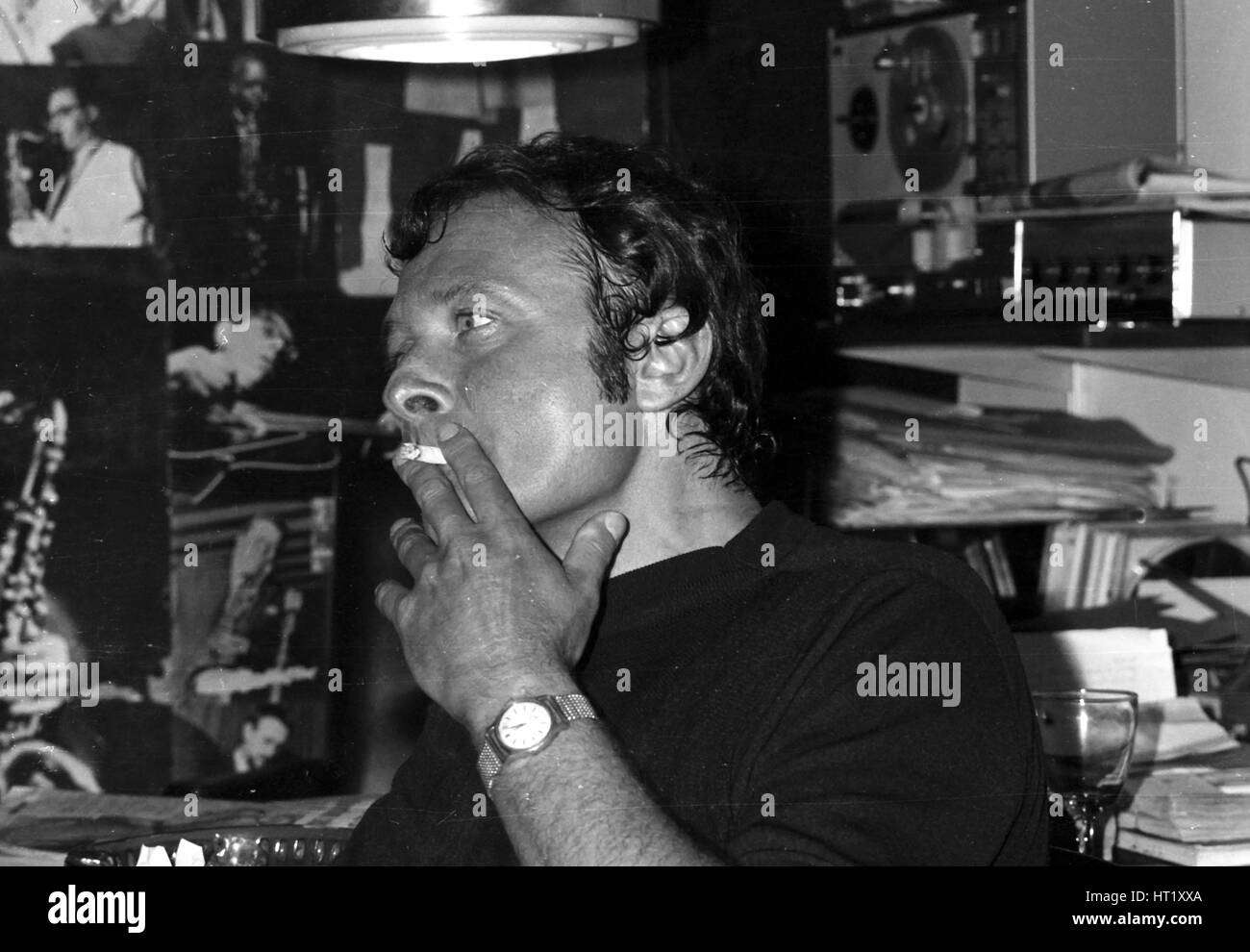 Stan Getz, Ronnie Scott's, London, 1971. Artist Brian O'Connor Stock