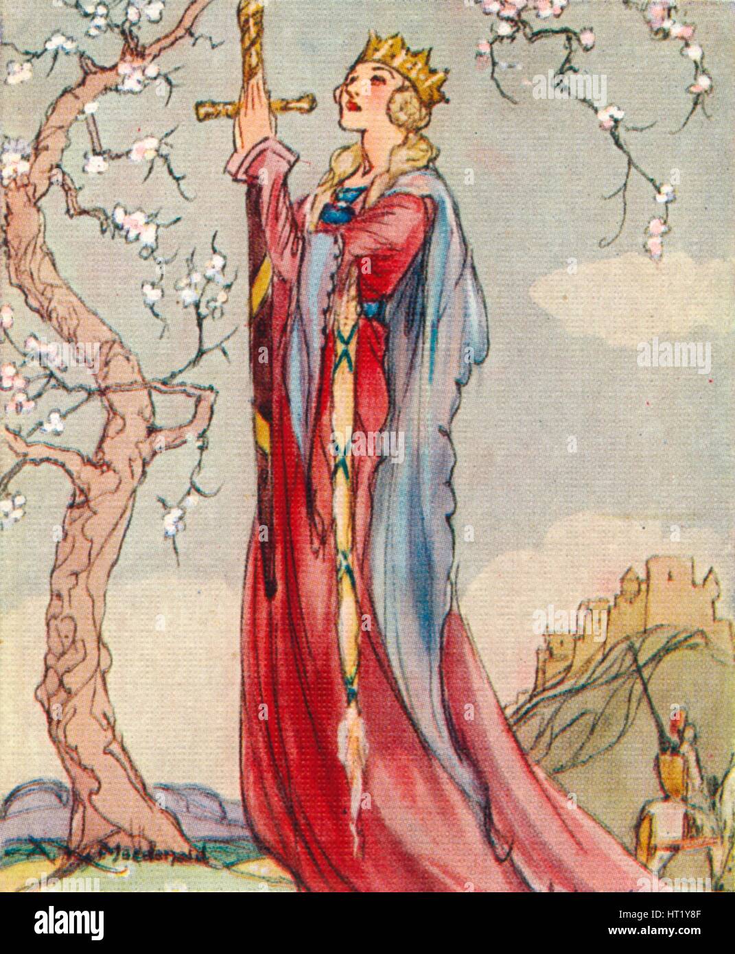 Queen Guinevere consort of King Arthur, 1937. Artist: Alexander K ...