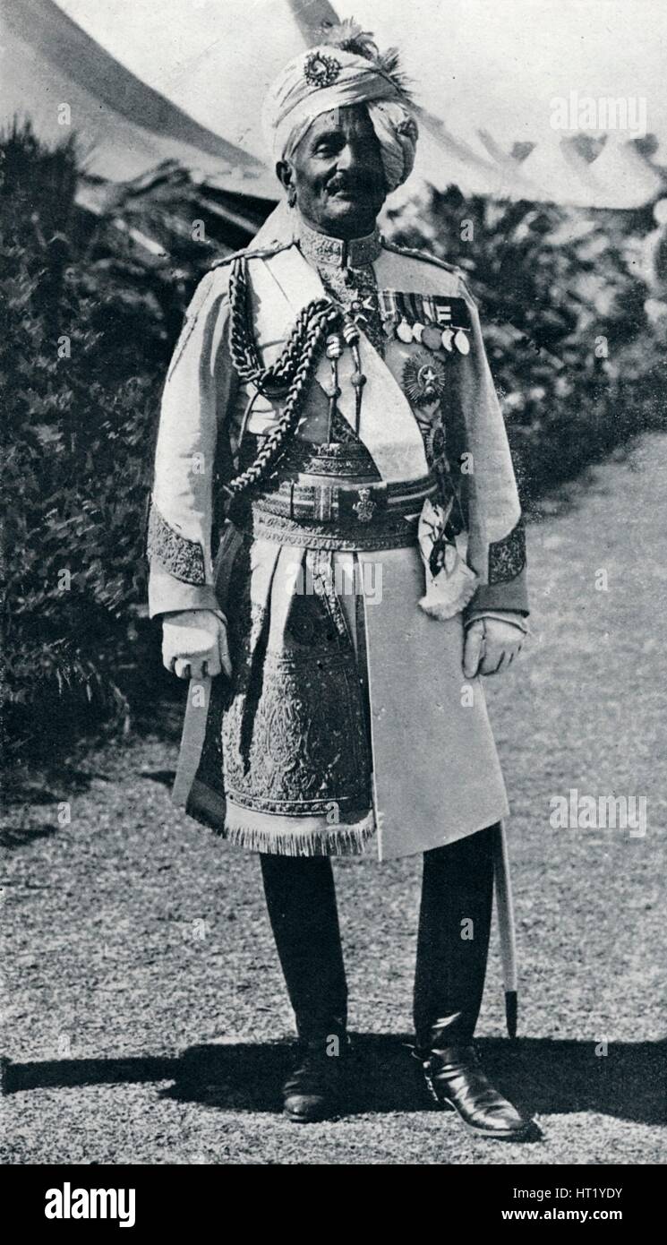 Pratap Singh (1845-1922), British Indian Army officer and Maharaja, 1914. Artist: Unknown Stock Photo