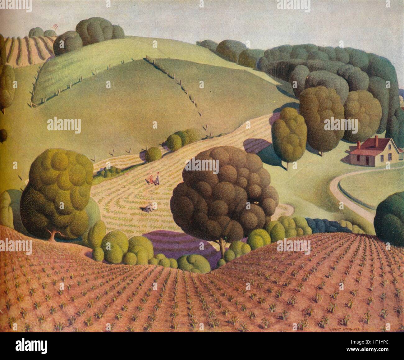 Young Corn, 1931, (1938). Artist Grant DeVolson Wood Stock Photo Alamy