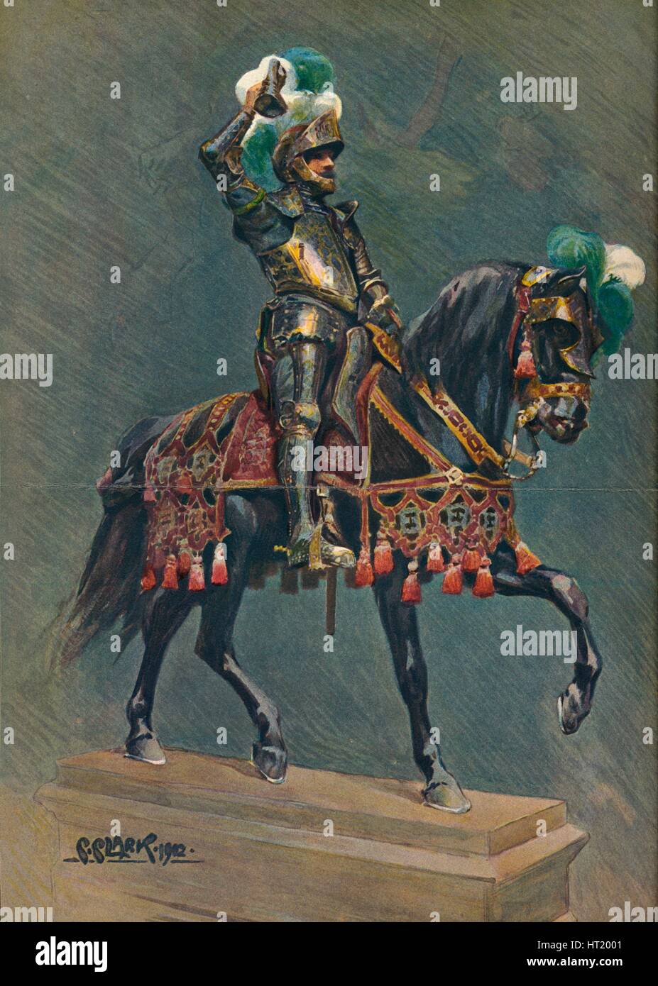 The Dymoke Suit of Armour at Windsor Castle, 1902. Artist: C Clarke Stock Photo