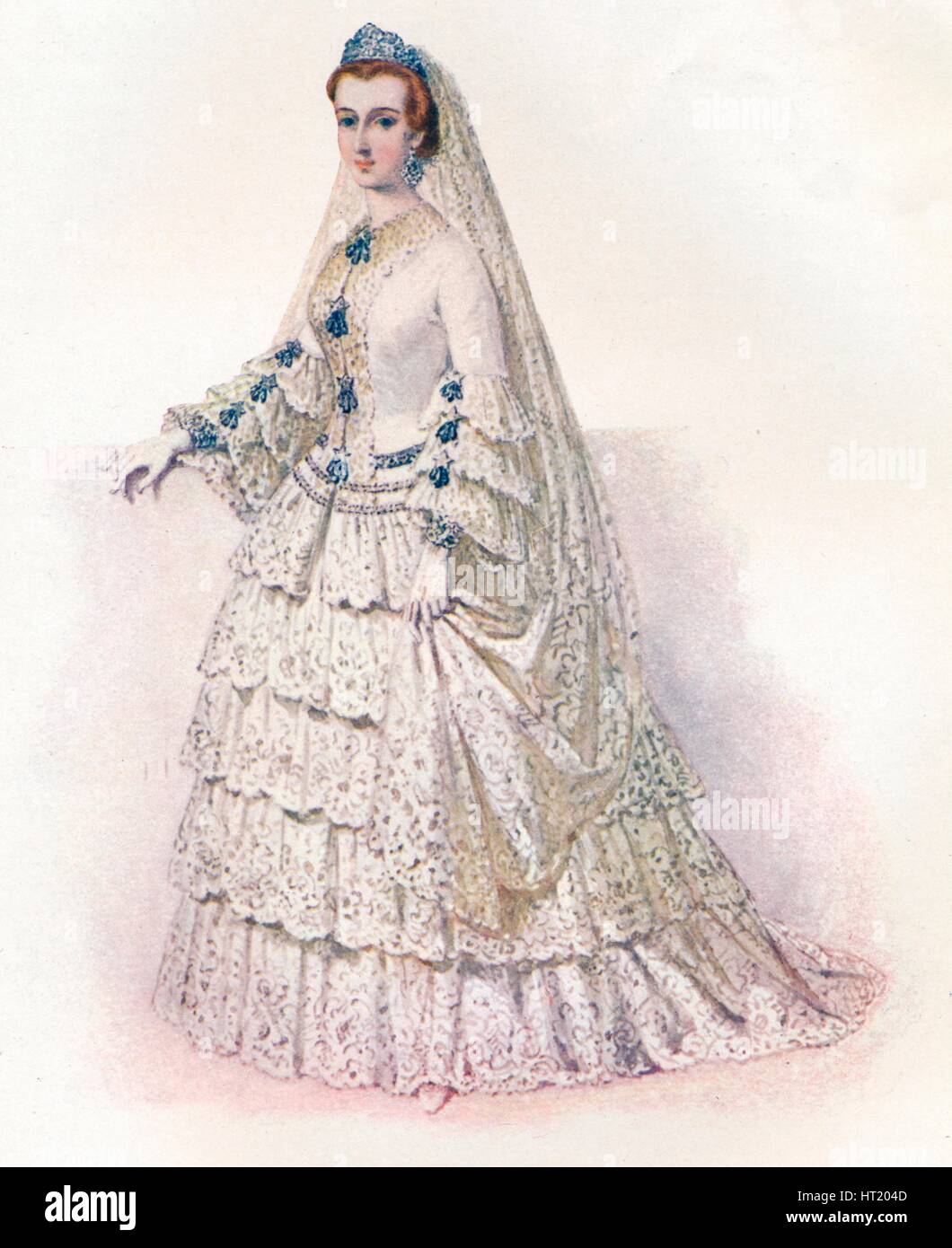 Empress Eugenie in her wedding attire  Royal wedding dress, Royal brides,  Eugenie wedding