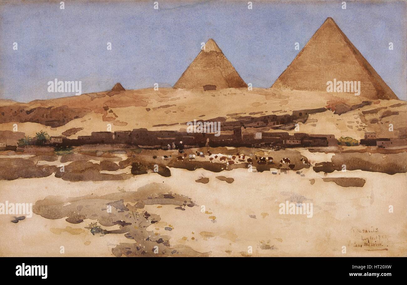 'Pyramids', 1881. Artist: Arthur Melville Stock Photo