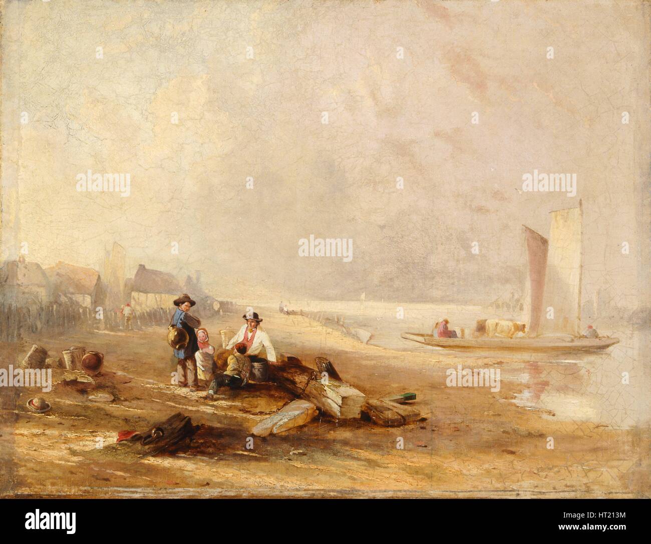'A river shore', 1813-1867. Artist: Clarkson Stanfield. Stock Photo