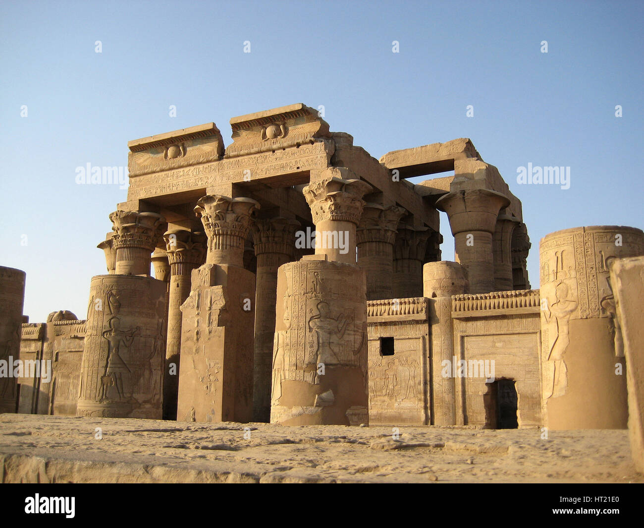 The double temple of Kom Ombo. The southern temple was dedicated to Sobek, the crocodile god of fert Artist: Werner Forman. Stock Photo