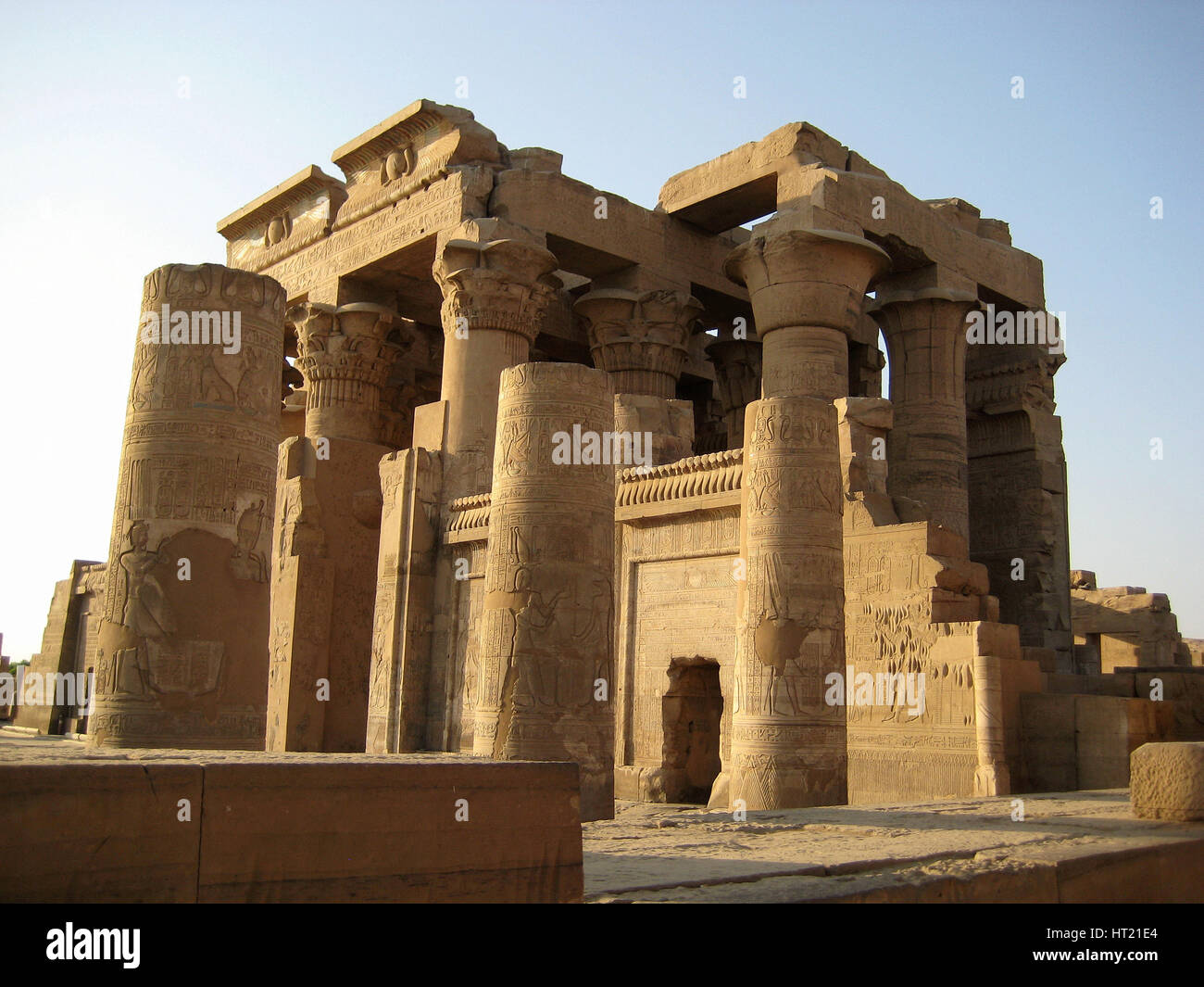 The double temple of Kom Ombo.The southern half was dedicated to Sobek, the crocodile god of fertili Artist: Werner Forman. Stock Photo