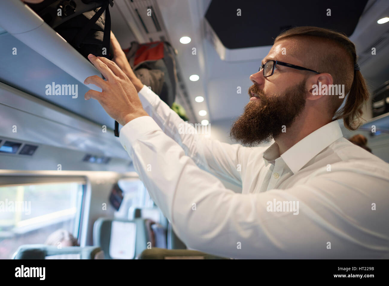 The end of the journey by train Stock Photo
