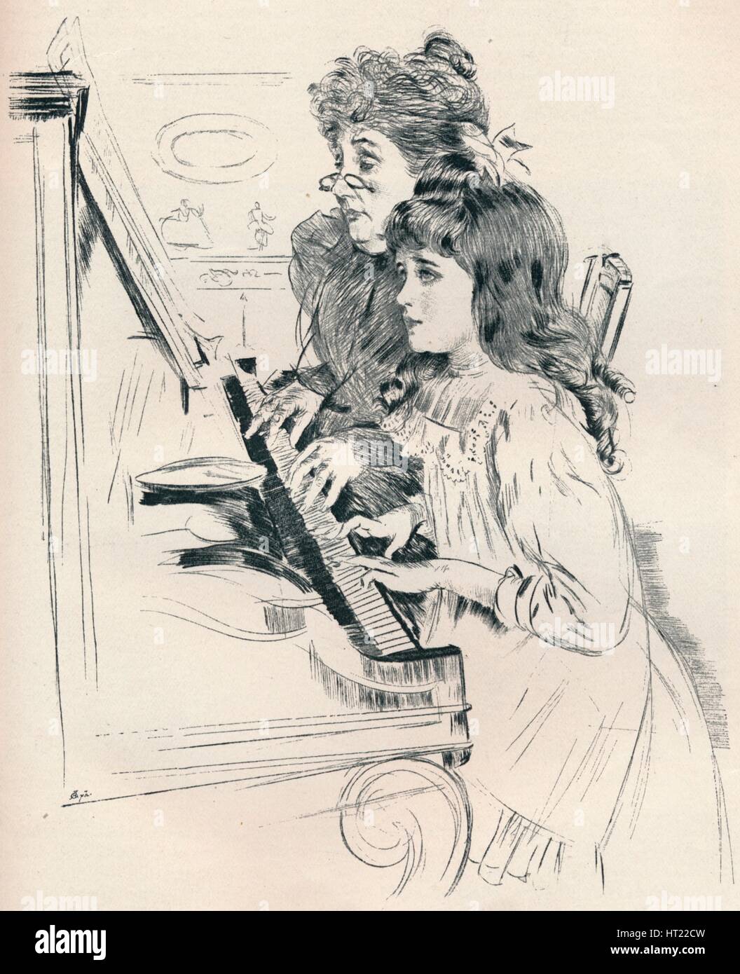 'Ellen Et Sa Grandmere', c1897. Artist: Paul Helleu. Stock Photo