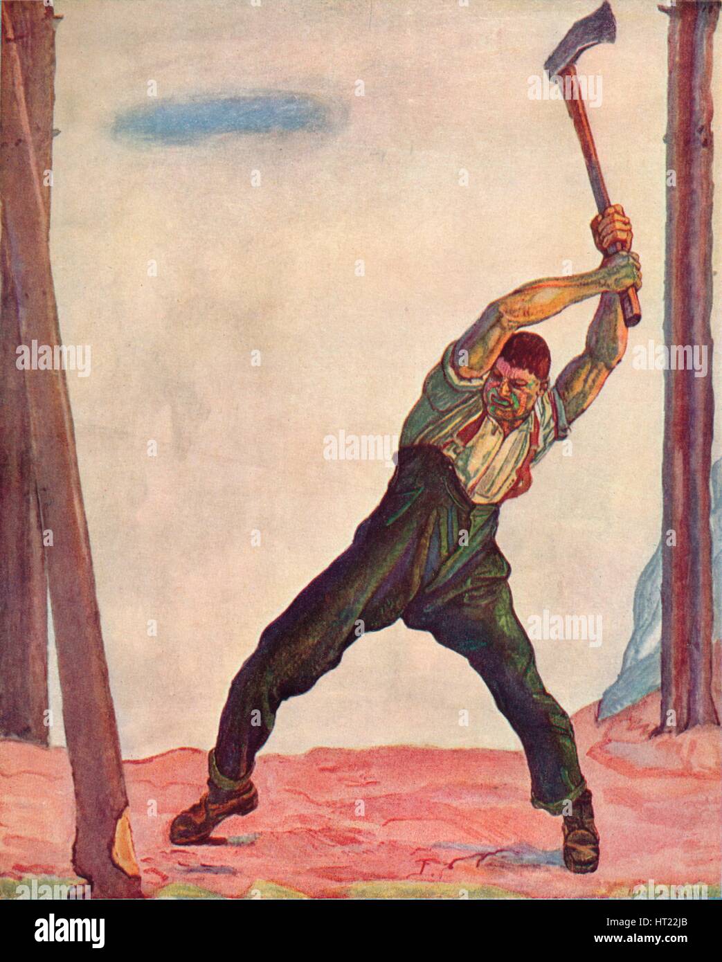 'The Woodcutter', 1910.  Artist: Ferdinand Hodler. Stock Photo
