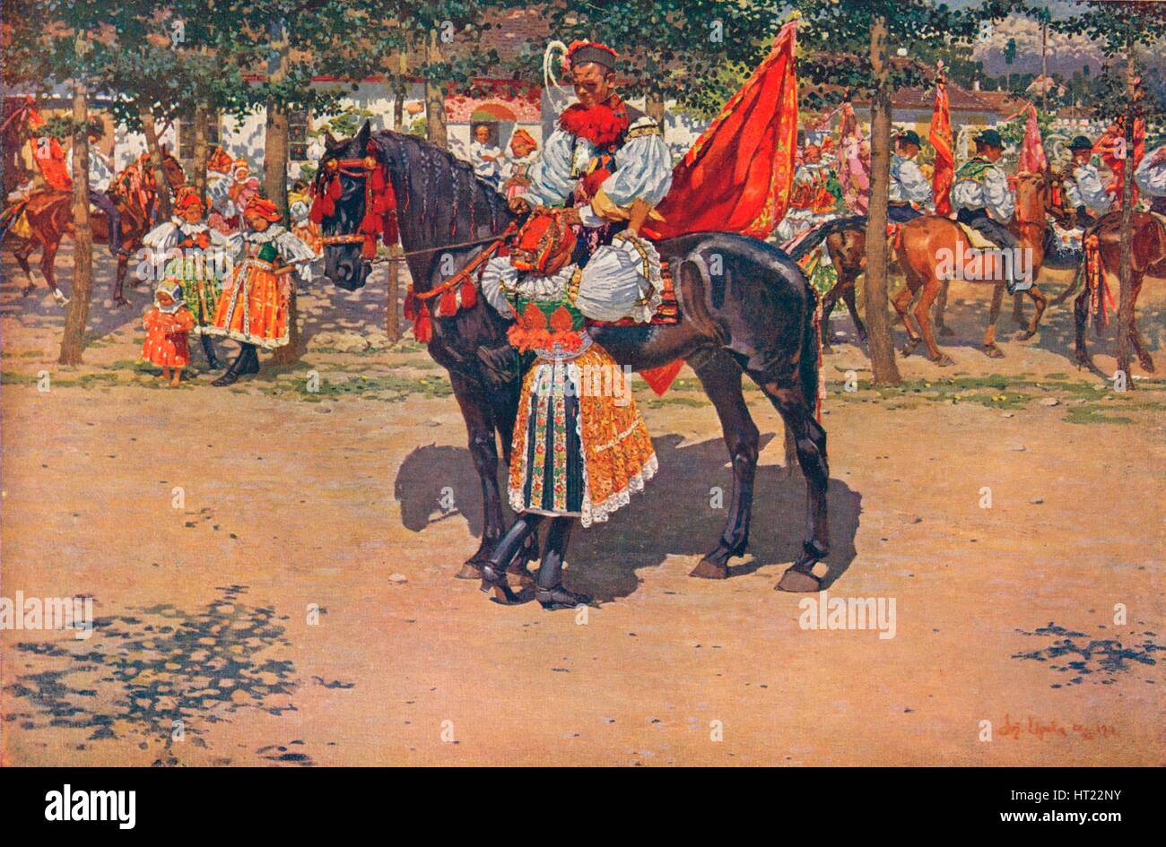 'At the Festival', 1911. Artist: Joza Uprka. Stock Photo