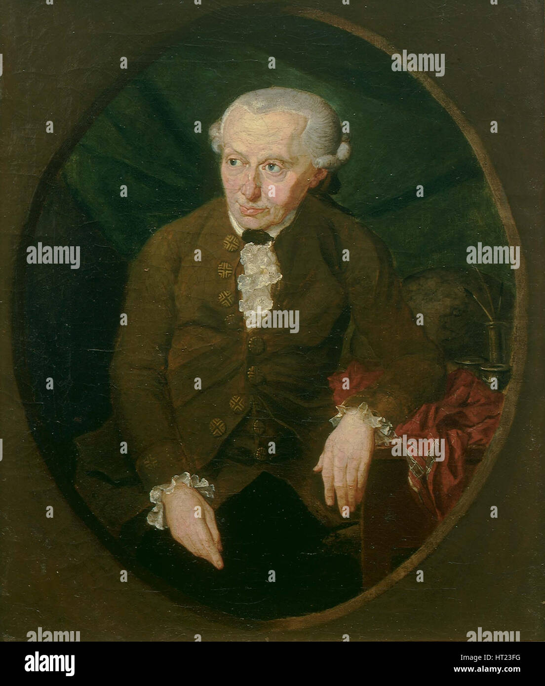 Portrait of Immanuel Kant (1724-1804), 1791. Artist: Doepler (Doebler), Gottlieb (1762-c. 1810) Stock Photo