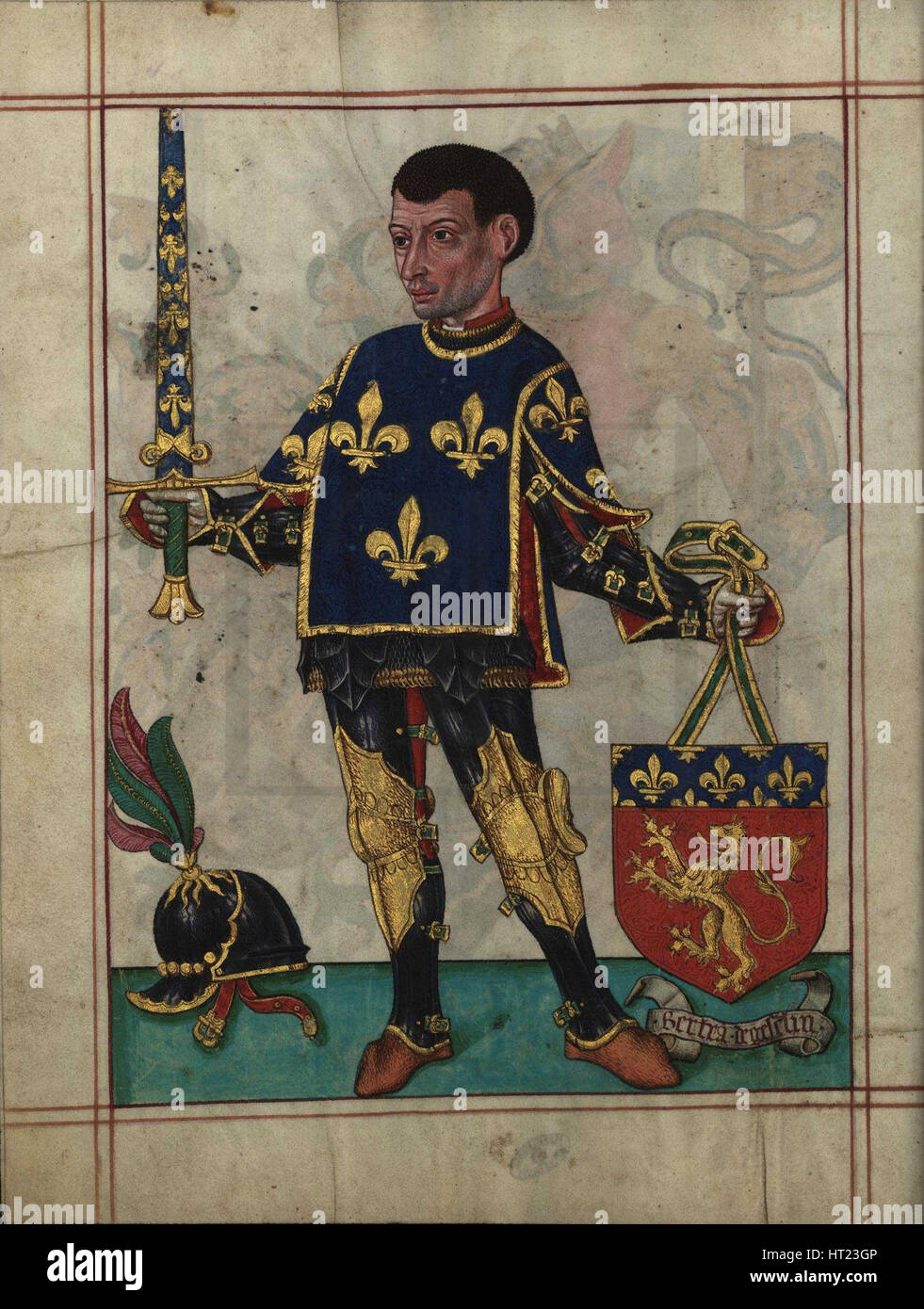 Bertrand du Guesclin (From Livro do Ameiro-Mor), 1509. Artist: Anonymous Stock Photo