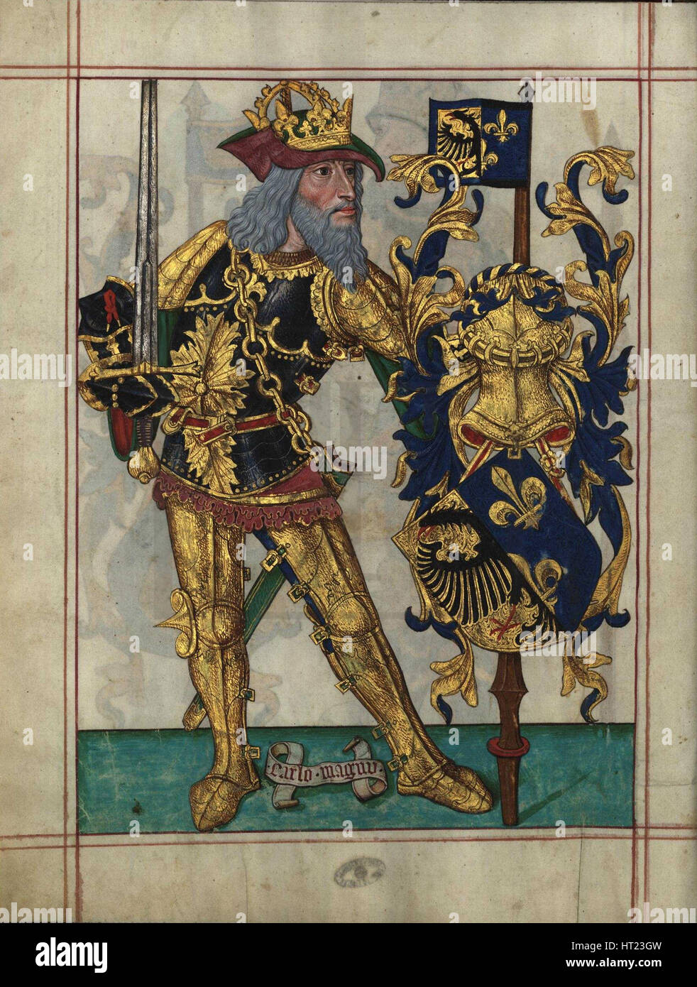 Charles the Great (From Livro do Ameiro-Mor), 1509. Artist: Anonymous Stock Photo