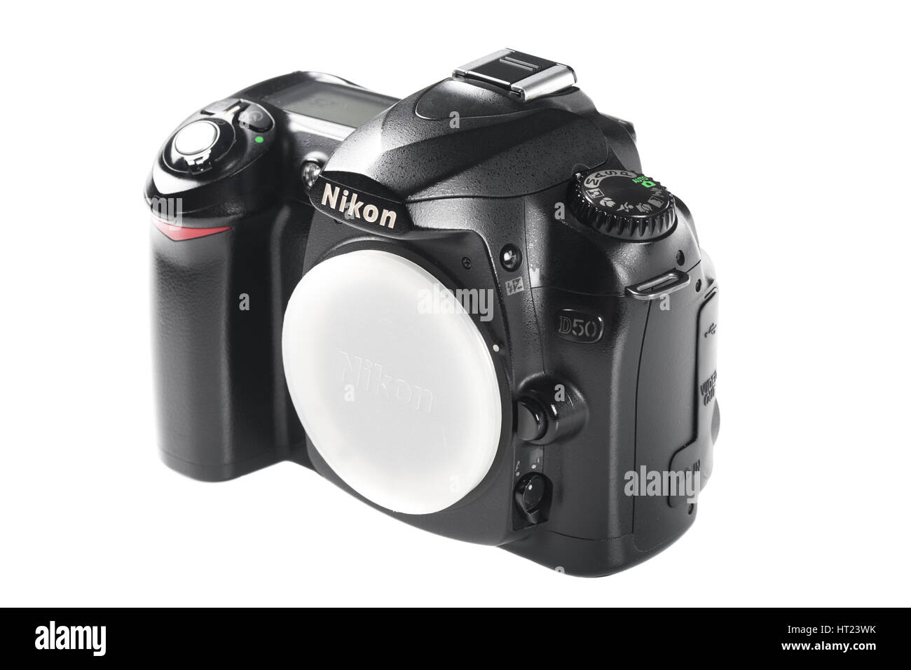 BANGKOK, THAILAND - SEPTEMBER 30, 2014: Nikon D50 camera body, the digital SLR made by nikon. Stock Photo