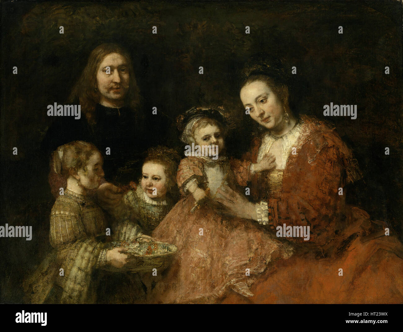 Van Ryan Family portrait, ca 1665. Artist: Rembrandt van Rhijn (1606-1669 Stock ...