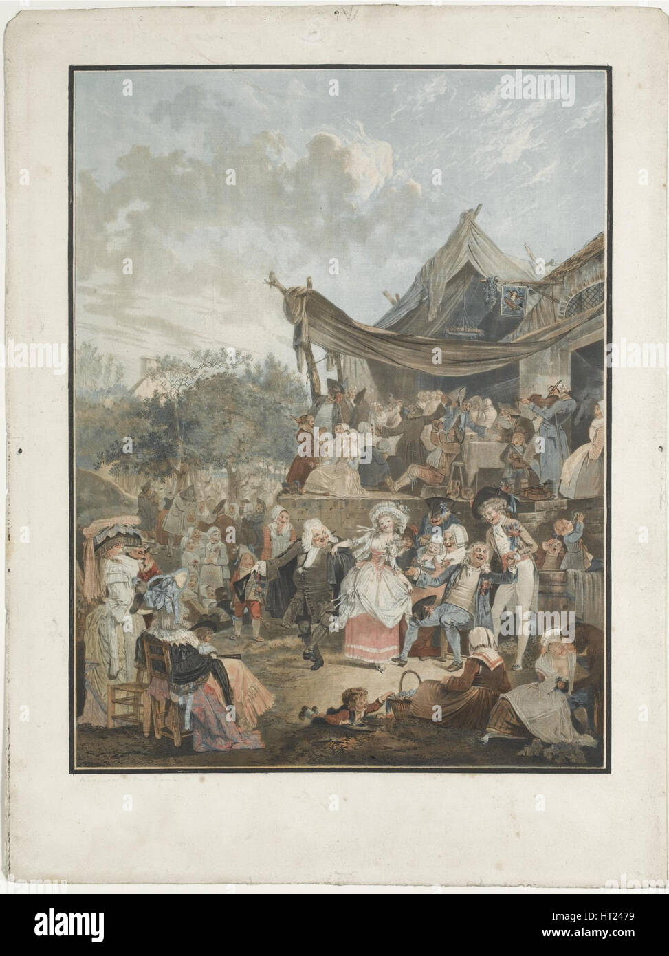 Le Menuet de la mariée (The Bride's Minuet), 1786. Artist: Debucourt, Philibert-Louis (1755-1832) Stock Photo