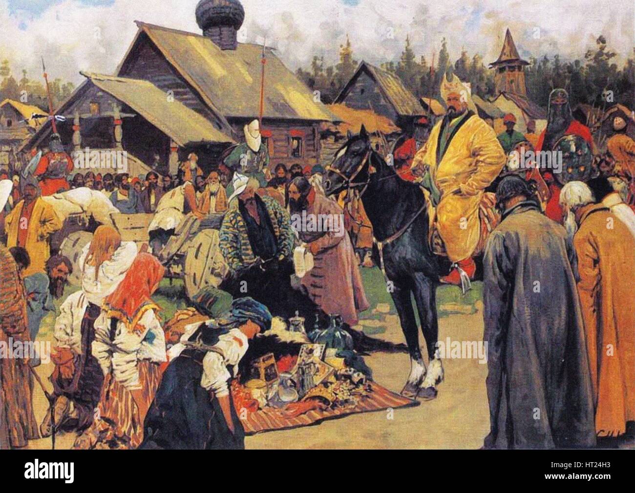 The Baskaks, 1909. Artist: Ivanov, Sergei Vasilyevich (1864-1910) Stock Photo