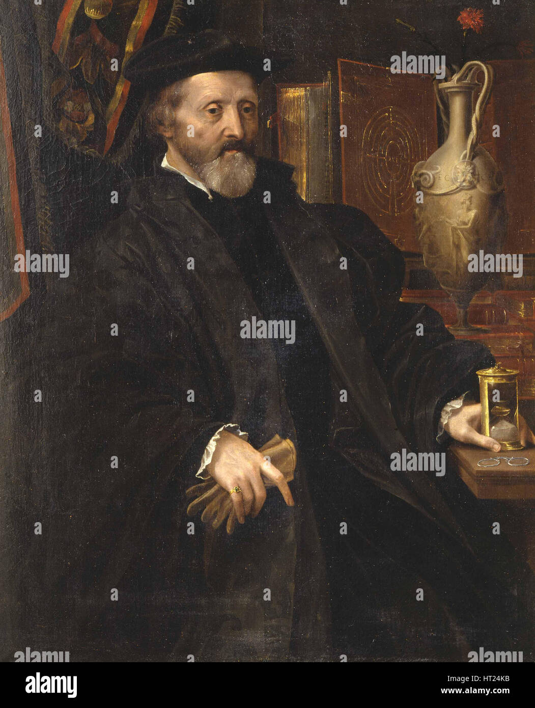 Portrait of Bartolomeo Prati. Artist: Mazzola Bedoli, Girolamo (c. 1500-1569) Stock Photo