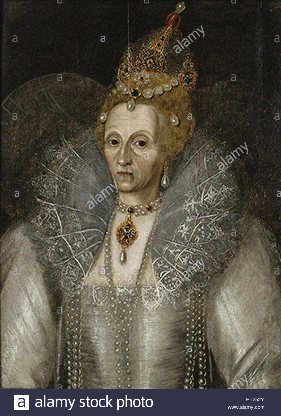 Portrait of Elizabeth I of England (1533-1603), ca 1593. Artist: Anonymous