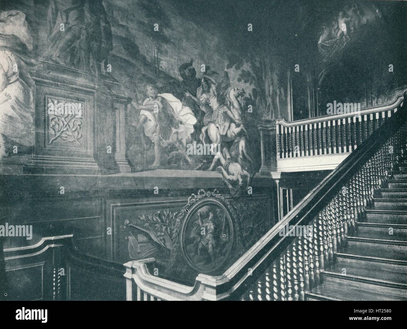 ‘The Grand Staircase, Showing Thornhill’s Wall Paintings, Stoke Edith