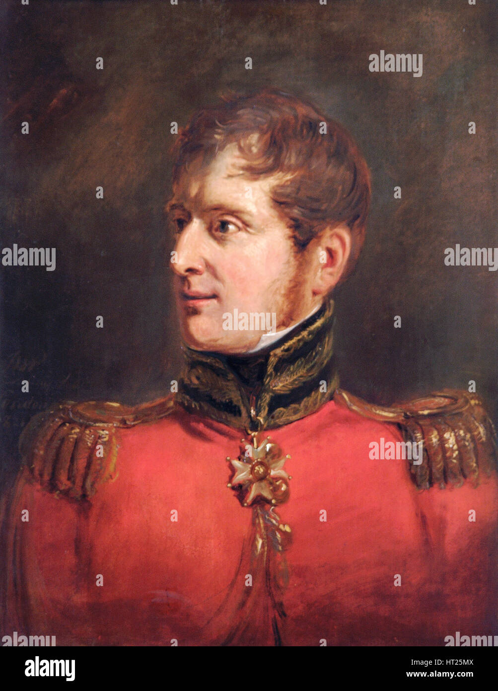 Portrait of Field Marshal Lord Fitzroy James Henry Somerset, British soldier, 1821. Artist: Jan Willem Pieneman. Stock Photo