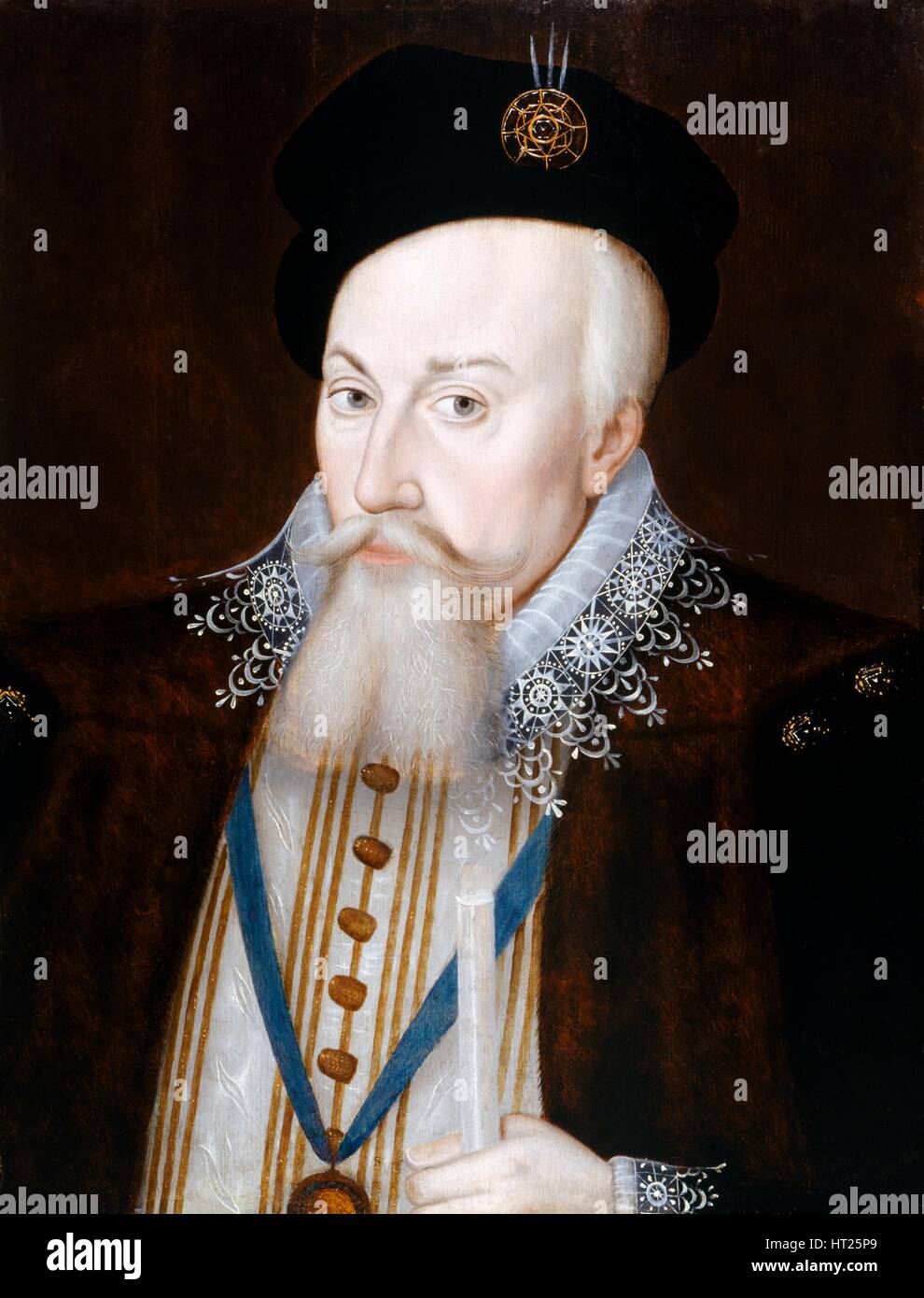 Portrait of Robert Dudley, Earl of Leicester, c1587.  Artist: William Segar. Stock Photo
