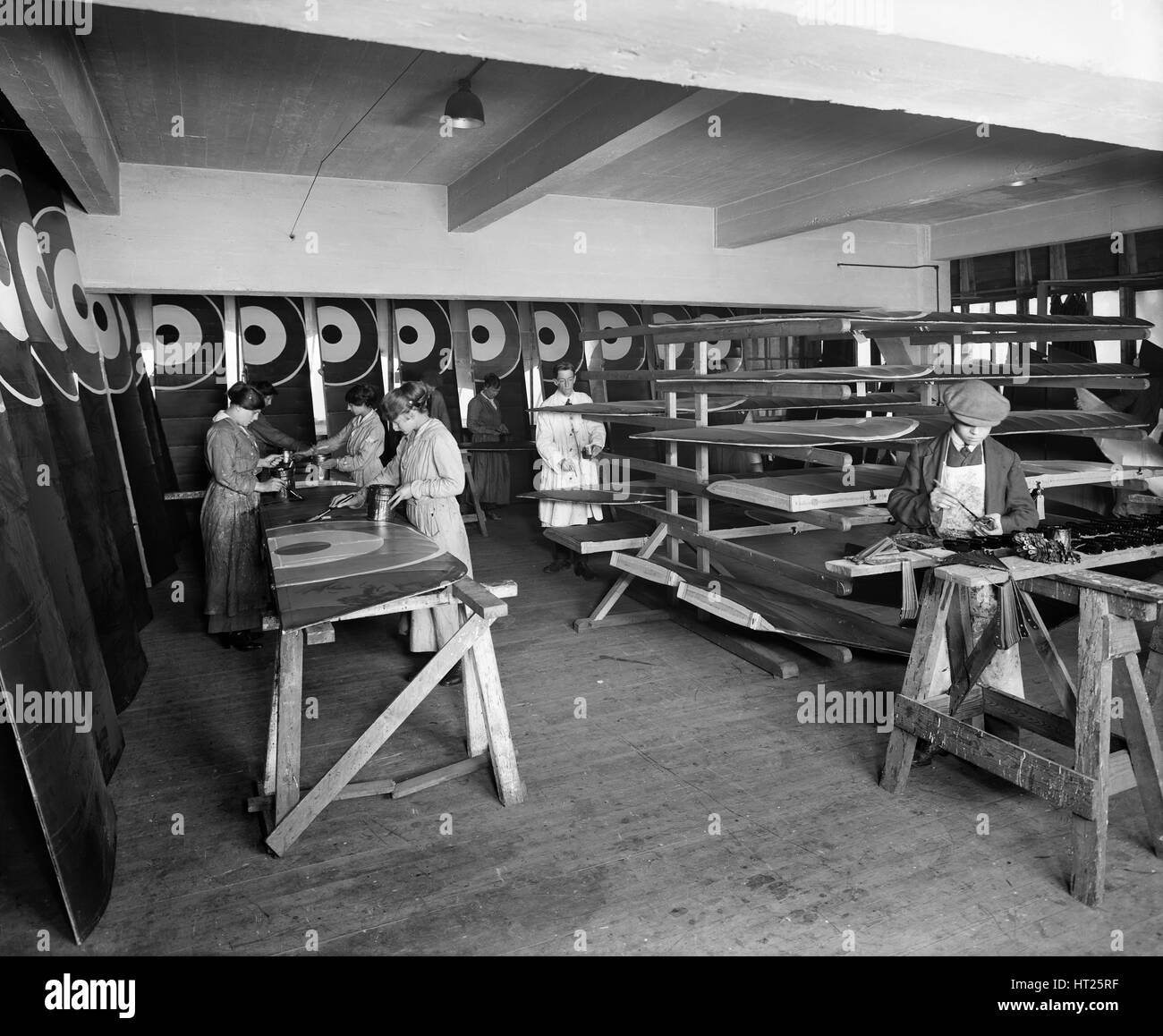 Aircraft manufacturing, Waring and Gillow factory, Hammersmith, London, November, 1916. Artist: H Bedford Lemere. Stock Photo