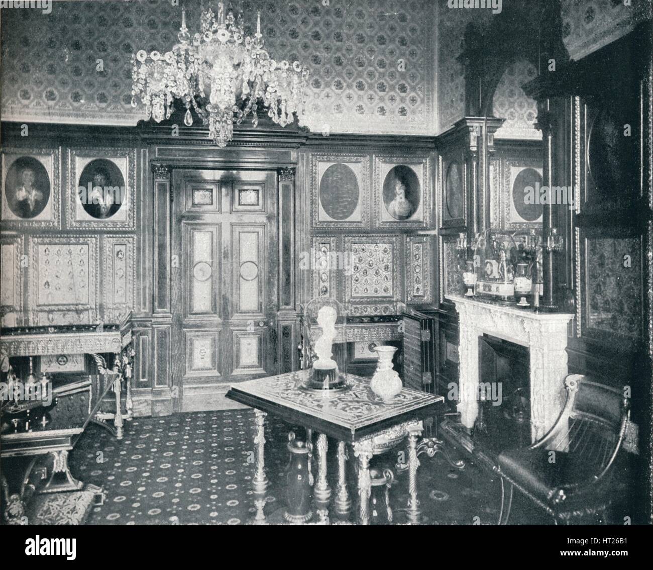 'The Queen's Private Audience Chamber at Windsor Castle', c1899, (1901). Artist: HN King. Stock Photo