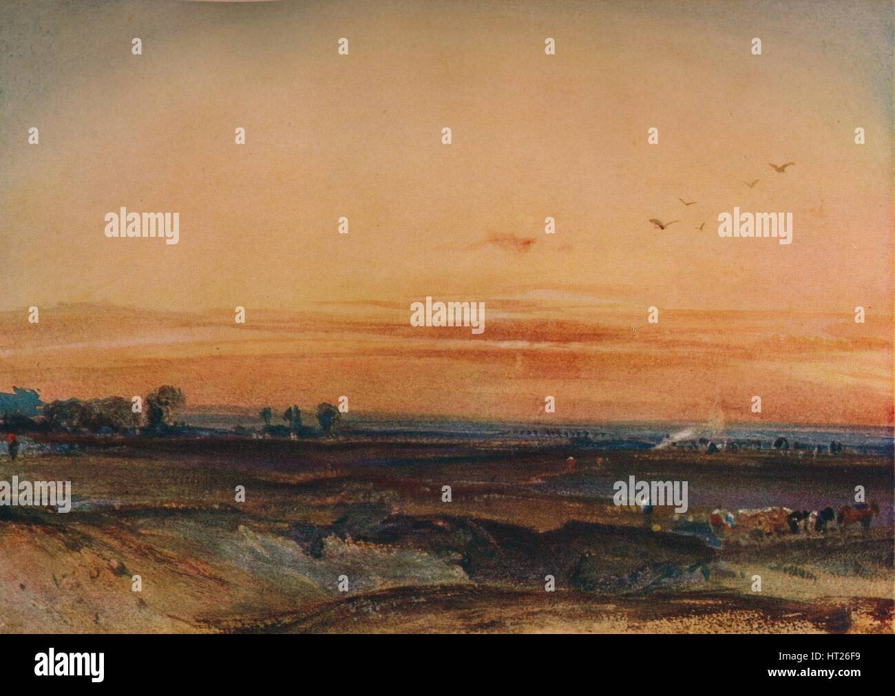'Sunset', 1826. Artist: Richard Parkes Bonington. Stock Photo