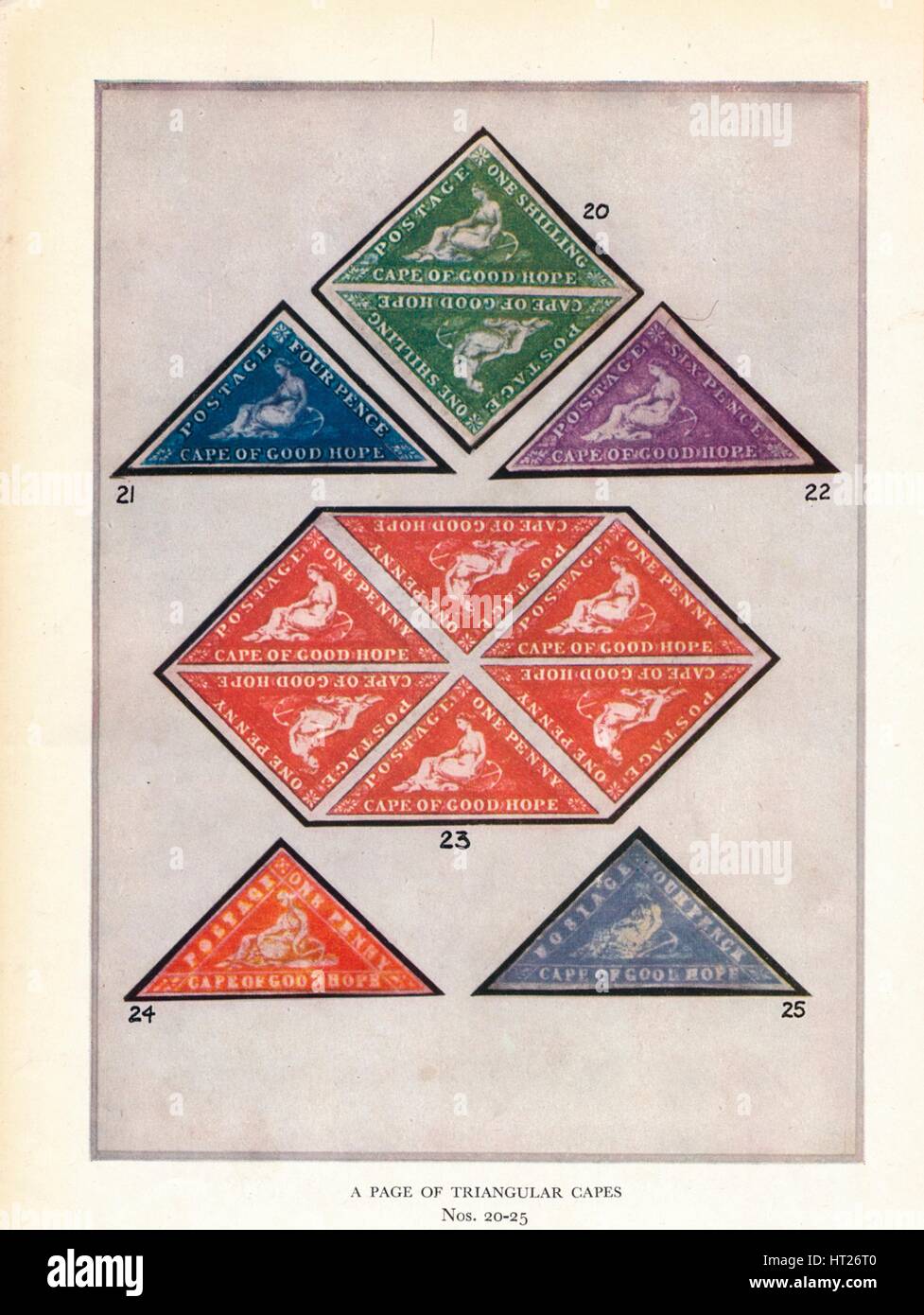 'A Page of Triangular Capes Nos. 20-25', c1943, (1944). Artist: Unknown. Stock Photo
