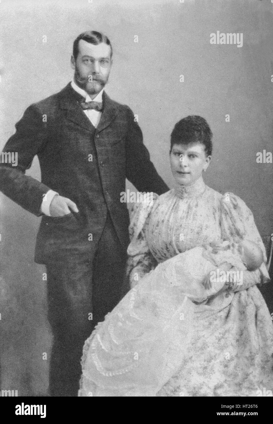 The duke and duchess of york with their infant hires stock photography