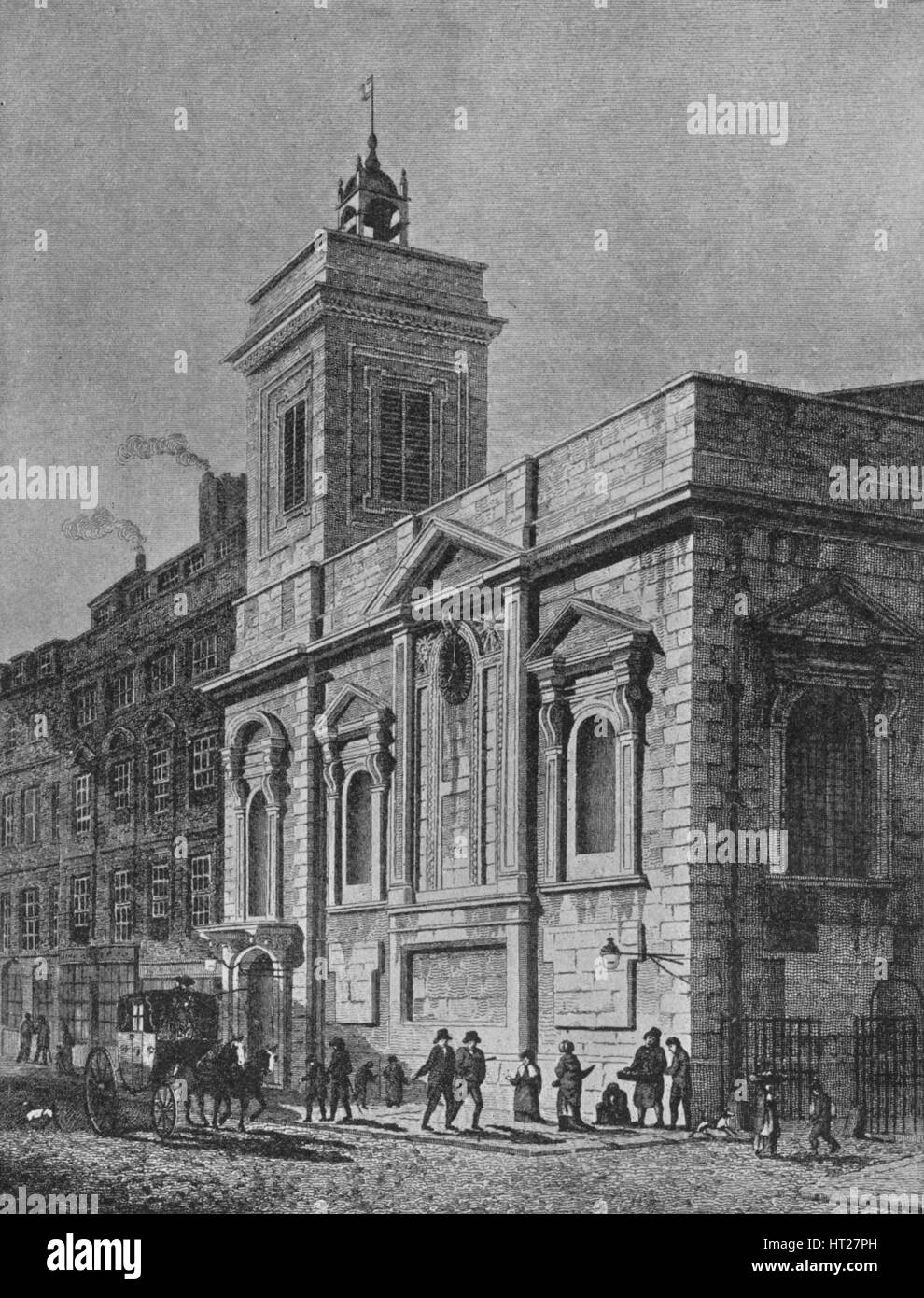 Church of St Mildred, Poultry, City of London, 1812 (1911). Artist: George Sidney Shepherd. Stock Photo