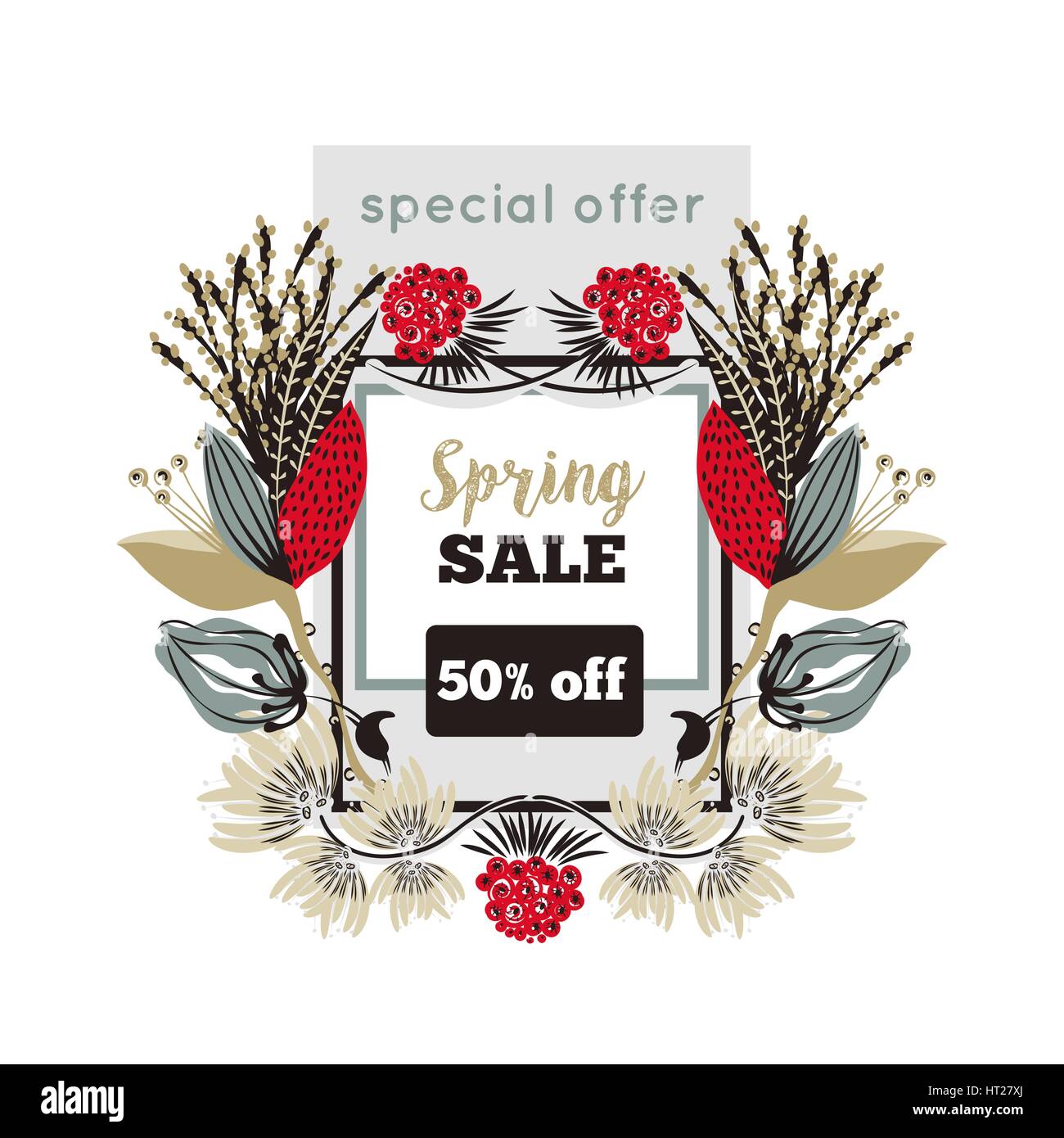 Spring Sale Special Offer Floral Decoration Flowers Around