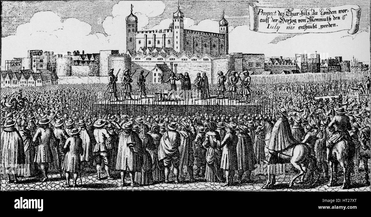 The execution of the Duke of Monmouth, Tower Hill, London, 15 July 1685 (1903). Artist: Unknown. Stock Photo