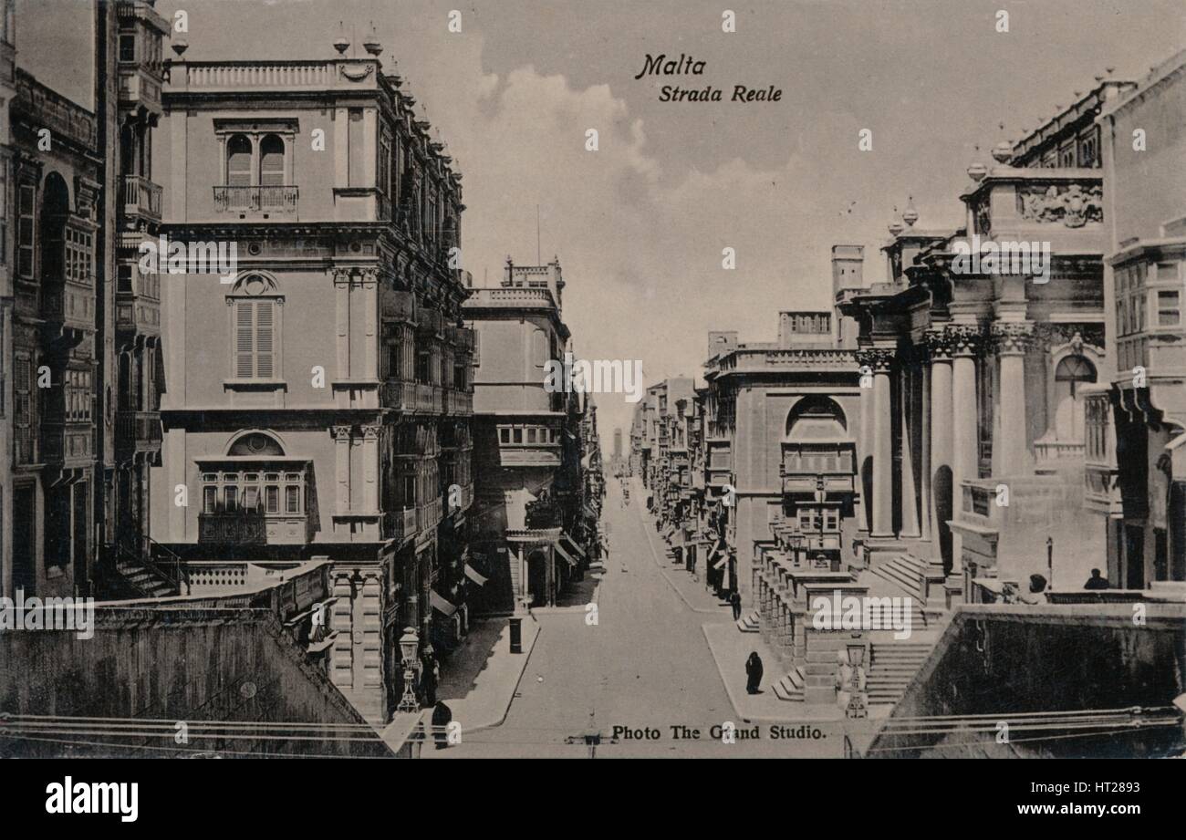 Tirage Albuminé Malta Strada Sta. Lucia Circa 1880 - Photo Vintage Originale